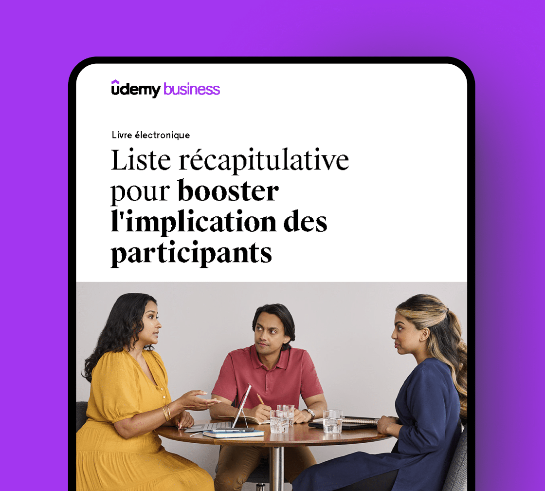 Liste récapitulative Udemy Business pour booster limplication des participants