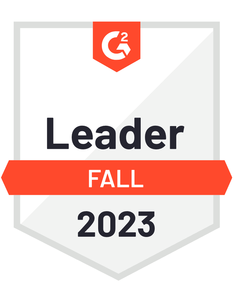 Udemy's G2 award for being a leader, Fall 2023