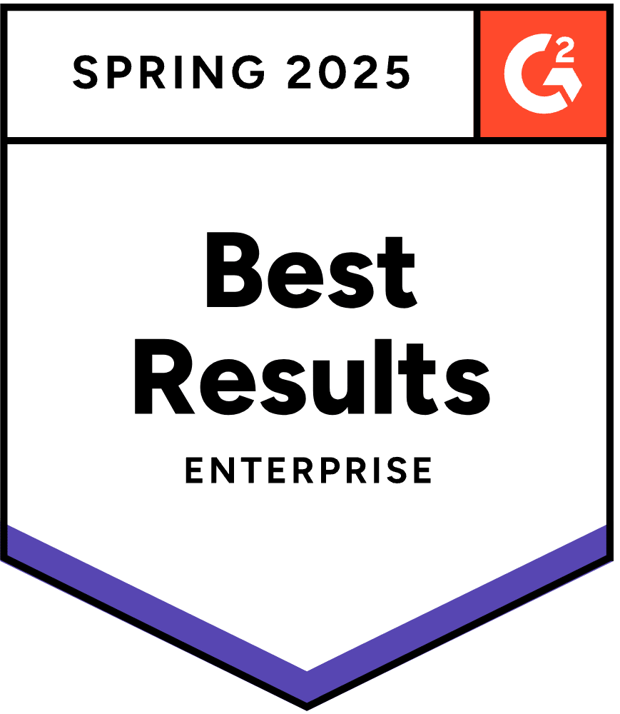 Spring 2025 G2 Badge for Best Results - Enterprise