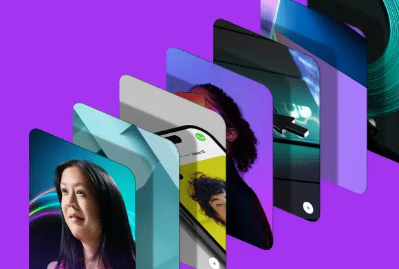 Stack of cards showing Udemy's people
