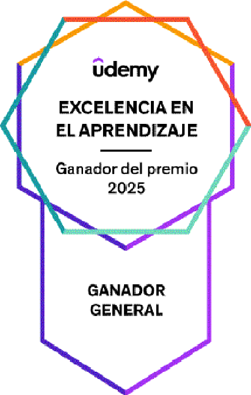 Premio Udemy de Excelencia en el Aprendizaje: Ganador absoluto