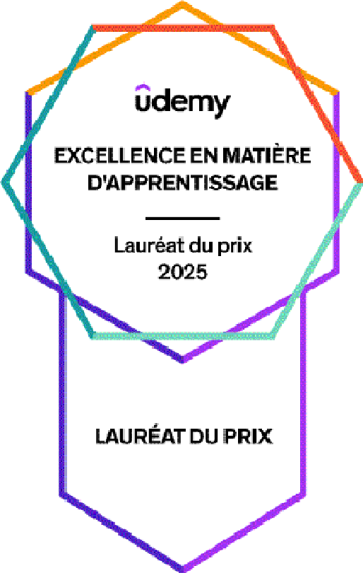 Prix Excellence en matière d'apprentissage d'Udemy - Lauréat global
