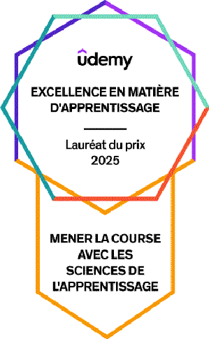 Prix Excellence de l'apprentissage d'Udemy - Mener la course avec les sciences de l'apprentissage