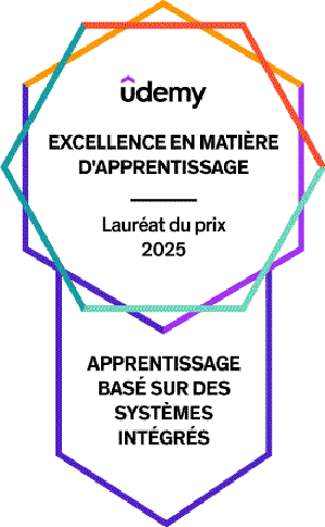 Prix Excellence de l'apprentissage d'Udemy - Apprentissage basé sur des systèmes intégrés